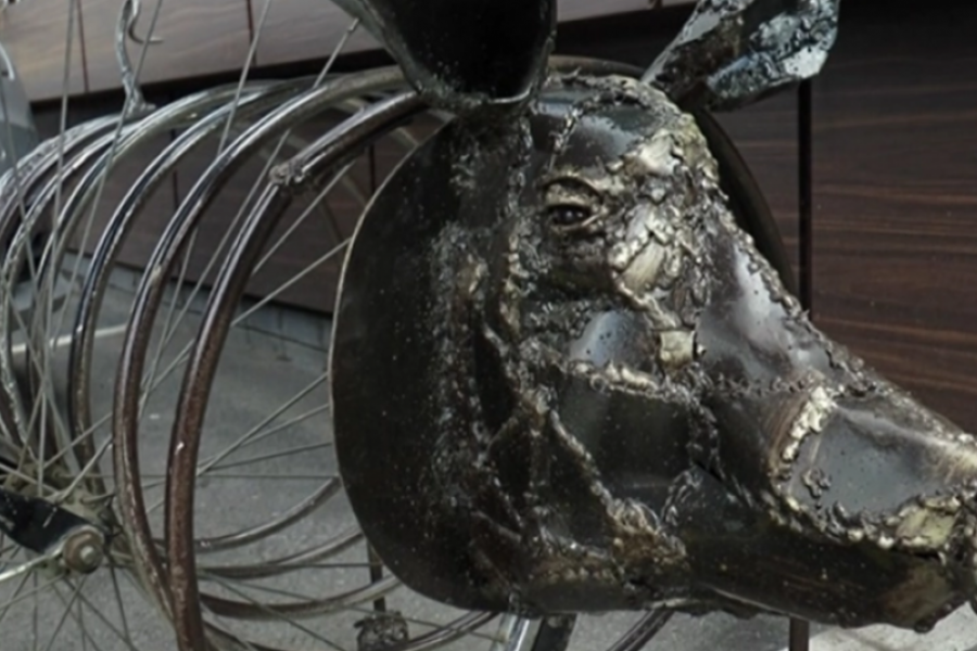 ZANIMLJIVE SKULPTURE U ČAČANSKOJ PEČENJARI Idejni tvorac kaže da je ovo specijalno za ljubitelje rebaraca (FOTO)