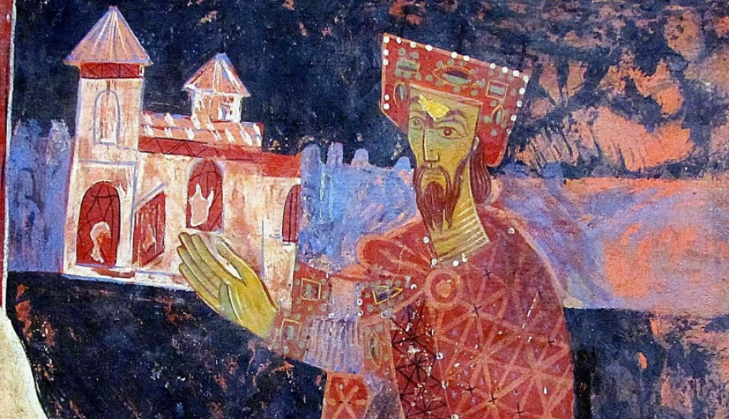 JEDINA FRESKA PRVOG SRPSKOG KRALJA Sveti Sava je na ovom mestu 1219. godine osnovao Eparhiju Humsku ili današnju Eparhiju Zahumsko-Hercegovačku
