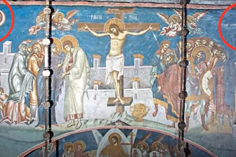 NLO LETELICE ILI NEŠTO SASVIM DRUGO Ove freske u srpskim manastirima, bar za sada, niko ne ume da dešifruje! (VIDEO)