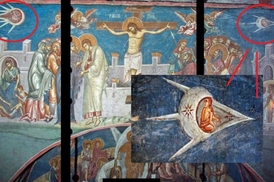 MISTERIJA FRESKE U VISOKIM DEČANIMA Čuvena freska Isusovog raspeća sa dva čudna detalja