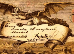 PRVU RAZGLEDNICU POSLALI SU SRBI Na njoj je predstavljen zmaj raširenih krila koji bljuje vatru iz nozdrva i munje iz čeljusti (FOTO)