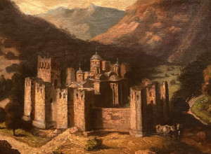 PEJZAŽ MALOG FORMATA SA PRIKAZOM MANASIJE Jedini prikaz spomenika srednjeg veka od strane jednog od najznačajnijih slikara iz doba srpskog romantizma (VIDEO)