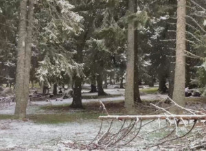 Nakon 30 stepeni - zima: Ledene slike sa Golije, sneg pada duže od sat vremena a najviši vrhovi već obeleli