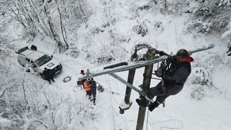 Težak sneg obarao drveće, registrovano nekoliko stotina kvarova na elektro-mreži: Na terenu angažovano 155 ekipa, ulažu napore da svi meštani što pre dobiju struju