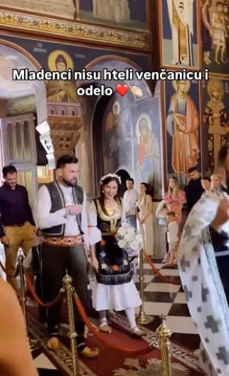 Snimak crkvenog venčanja rasplakao Srbe: Jedan detalj na mladencima ostavio sve bez teksta: "Nek' dušmani pocrkaju" (VIDEO)